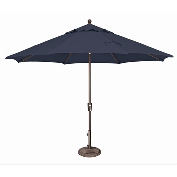 Simplyshade SimplyShade 11 ft. Catalina Octagon Push Button Tilt Market Umbrella  Navy SSUM92-1100-A5439